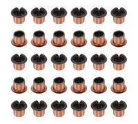 sourcing map Lot de 60 roulements à douille à bride, alésage de 7 mm x 9 mm de diamètre extérieur x 9 mm de longueur x 13 mm, bagues sans huile enveloppées de bronze fritté