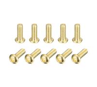sourcing map Lot de 60 vis à métaux en laiton M3 x 8 mm Phillips à tête cylindrique pour meubles, matériel de bureau, électronique