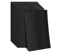 sourcing map Lot de 7 200 carreaux de mosaïque autocollants en verre pour boule à disco, bricolage, décoration KTV - Noir - 5 x 5 mm