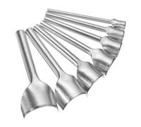 sourcing map Lot de 7 poinçons demi-ronds pour cuir, 10 mm-40 mm, courbe d'arche de coupe, coupe-ceinture, outil de poinçonnage demi-cercle en fer pour travaux manuels, ceinture, portefeuille et sac