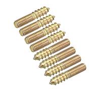 sourcing map Lot de 8 boulons de suspension M6 x 30 mm, vis à double filetage pour meubles en bois