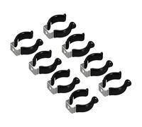 sourcing map Lot de 8 clips T8 U - Clips de fixation pour bande lumineuse LED - Colliers de serrage en acier inoxydable - Colliers de serrage pour tubes fluorescents - Noir