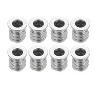 sourcing map Lot de 8 écrous filetés M4 x 10 mm pour bois - Vis en acier inoxydable 304 pour meubles - Écrous de fixation pour bois