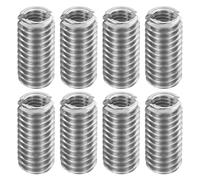 sourcing map Lot de 8 inserts filetés en acier inoxydable M5 x 0,8 mâle vers M3 x 0,5 femelle - Adaptateurs de filetage de 10 mm de long - Vis de réparation pour bois dur et tendre