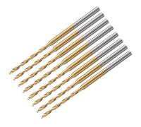 sourcing map Lot de 8 mini forets hélicoïdaux de 1,45 mm, micro forets de 1 mm, tige de 2,35 mm avec revêtement en titane pour bricolage, résine, ambre et bois