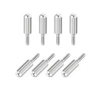 sourcing map Lot de 8 petites vis moletées M2 x 6 mm en acier inoxydable 304 mâle à tête plate avec filetage moleté pour éclairage domestique, électronique, machine (argent)
