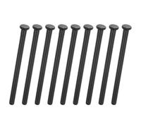 sourcing map Lot de 9 goupilles de charnière de porte amovibles de 10 cm pour réparation de porte en bois résidentielle, noir mat