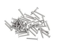 sourcing map M1.4-0.3 X 10 mm 50pcs Plat Rond Diriger Vis 304 Inoxydable Acier Phillips Conduire Machine Vis Matériel Attache pour Meubles Connexion