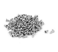 sourcing map M1,4 x 4mm Tête Plat Autotaraudeuse Vis Fixation 100 Pcs