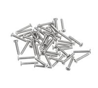 sourcing map M1.6-0.35 X 10 mm 100pcs Plat Rond Diriger Vis 304 Inoxydable Acier Phillips Conduire Machine Vis Matériel Attache pour Meubles Connexion