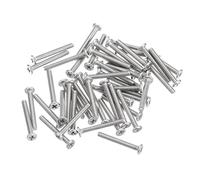 sourcing map M1.6-0.35 X 12 mm 100pcs Plat Rond Diriger Vis 304 Inoxydable Acier Phillips Conduire Machine Vis Matériel Attache pour Meubles Connexion