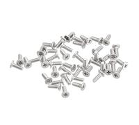 sourcing map M1.6-0.35 X 4 mm 100pcs Plat Rond Diriger Vis 304 Inoxydable Acier Phillips Conduire Machine Vis Matériel Attache pour Meubles Connexion