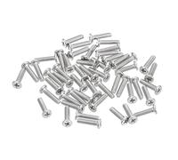 sourcing map M1.6-0.35 X 6 mm 100pcs Plat Rond Diriger Vis 304 Inoxydable Acier Phillips Conduire Machine Vis Matériel Attache pour Meubles Connexion