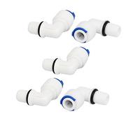 sourcing map M10 pour tube 1/4'' de connecteur rapide coudé 5pcs pour montage filtre eau RO