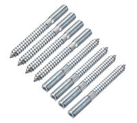sourcing map M10 Vis Double Filetage Boulon Longueur 100mm Double Tête Autotaraudeuse 10mm Bois Joint Meubles Jambes 8Pcs