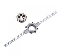 sourcing map M10 x 1,25 Filière Filetage Rond et Porte-filière 30mm (pour M10-M11 Filière) Réglable