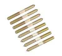 sourcing map M10x100mm Vis Double Filetage Boulon 8pcs Double Tête Cheville pour Bois Meuble