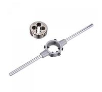 sourcing map M12 x 1,5 Filière Filetage Rond et Porte-filière 38mm (Convient M12-M16 Filière) Réglable