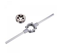 sourcing map M14 x 1,5 Filière Filetage Rond et Porte-filière 38mm (Convient M12-M16 Filière) Réglable