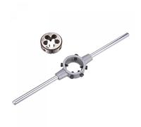 sourcing map M16 x 2 Filière Filetage Rond et Porte-filière 38mm (Convient M12-M16 Filière) Réglable