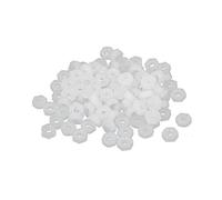 sourcing map M2.5 Filetage Femelle Nylon Hexagonale Hexagonal Écrou Attache Off-Blanc 100PCS