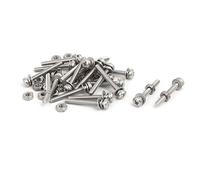 sourcing map M2,5 x 20mm vis tête cruciforme écrou vis avec Rondelle Acier inox 304 20 Set