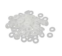 sourcing map M2.5 x 5mm x 1mm Nylon Plat Rondelles Entretoises Joints Attache Gris Blanc 100PCS