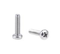 sourcing map M2.5x10mm Vis en métal cylindrique Phillips Tête croix Vis fixation boulon 30Pcs