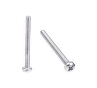 sourcing map M2.5x25mm Vis métaux cylindrique Tête croix Vis fixation boulon 60Pcs