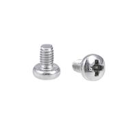 sourcing map M2.5x4mm Vis métaux cylindrique cruciforme Tête croix Vis fixation boulon 30Pcs