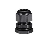 sourcing map M22 Presse-étoupe Câble Glande Imperméable Plastique Joint Réglable Contre-écrou Noir pour 7mm-12mm Diamètre Câble Fil