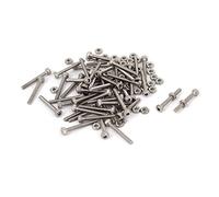 sourcing map M2x16mm acier inoxydable tête hexagonale Vis moletée 50Pcs Jeu boulons, écrous