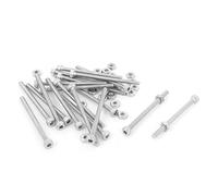 sourcing map M2x30mm moleté Tête hexagonale Capuchon de douille Vis 20pcs | Boulons Écrous