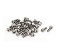 sourcing map M2x6mm tournevis Torx T6 304 vis tête acier Torx 30pcs