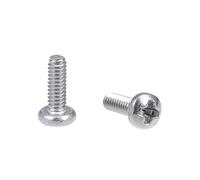sourcing map M2x6mm Vis métaux cylindrique Tête croix Vis fixation boulon 60Pcs