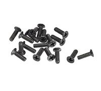 sourcing map M3.5 x 12mm Cruciforme Vis Attache Noir pour Portable PC TV Ventilateur Interrupteur 200pcs