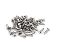 sourcing map M3.9x16mm 316 acier inox vis Cruciforme tête plate vis autotaraudeuses 50Pcs