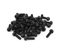 sourcing map M3 x 10 mm vis à tête cruciforme plastique vis à croix noire 50 pièces