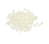 sourcing map M3 x 15mm cruciformes cruciforme Nylon vis tête ronde vis Beige 100pcs