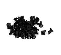 sourcing map M3 x 6 mm Phillips Nylon Tête fraisée Boulons Vis à machine Noir 50 pcs