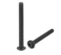 sourcing map M3x30mm Hexgonale Prise Bouton Tête Capuchon Boulons Vis Alliage Acier 100pcs