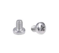 sourcing map M3x4mm Vis métaux cylindrique Tête croix Vis 304 Acier Inox Boulons 100Pcs