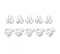 sourcing map M3x4mm Vis Plastique Cruciforme Boulons Cylindrique Tête Transparent Pour PC Machine 50Pcs