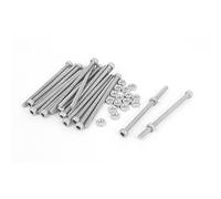 sourcing map M3x50mm acier inoxydable tête hexagonale Vis moletée 20Pcs Jeu boulons, écrous