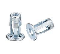 sourcing map M4 Cric Écrous, 10pcs Filetés Insert Écrou Carbone Acier Zingué Rivet Écrous pour Métal Fin, 16,8 mm Longueur