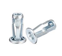 sourcing map M4 Cric Écrous, 10pcs Filetés Insert Écrou Carbone Acier Zingué Rivet Écrous pour Métal Fin, 22mm Longueur