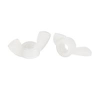 sourcing map M4 Écrous à Oreilles Nylon Papillon écrou Main Torsion Serrage Attaches Blanc 50pcs