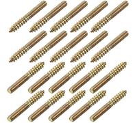 sourcing map M4 Vis Double Filetage Boulon Longueur 30mm Double Tête Autotaraudeuse 4mm Bois Joint Meubles Jambes 50Pcs