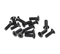 sourcing map M4 x 12mm Cruciforme Vis Attache Noir pour Portable PC TV Ventilateur Interrupteur 50pcs