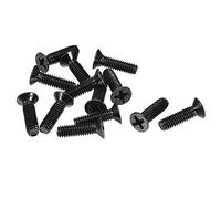 sourcing map M4 x 14mm Cruciforme Vis Attache Noir pour Portable PC TV Ventilateur Interrupteur 50pcs